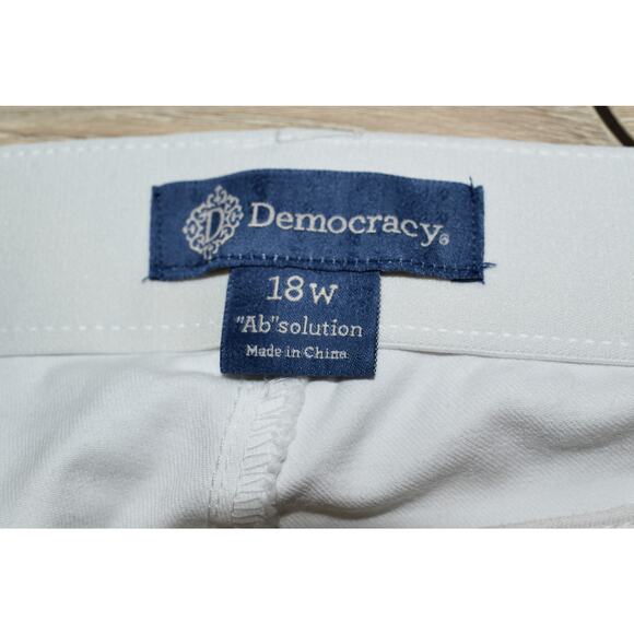 Democracy White Jeans Size 18W Absolution Cropped Ankle - Picture 7 of 10